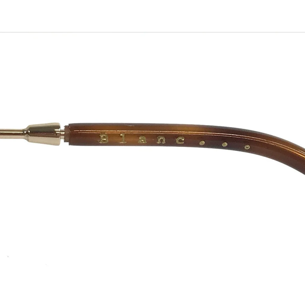 Nathalie Blanc Eyeglasses Frames LAETITIA 448 Black Brown Gold Egg 49-20-140